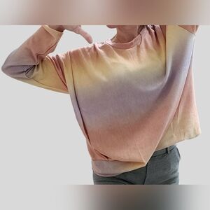 NWT Pastel Colors Long Sleeve Top